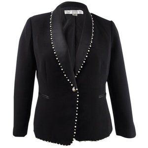 TAHARI ASL BLACK PEARL LINED BLAZER